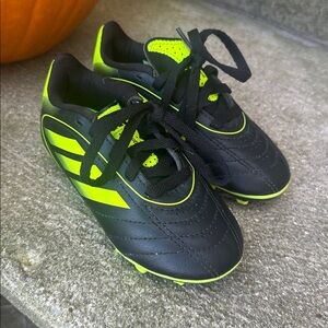 Adidas Black and Neon Green Athletic Soccer Cleats